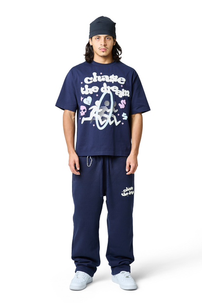 chase the dream tee- ebony blue