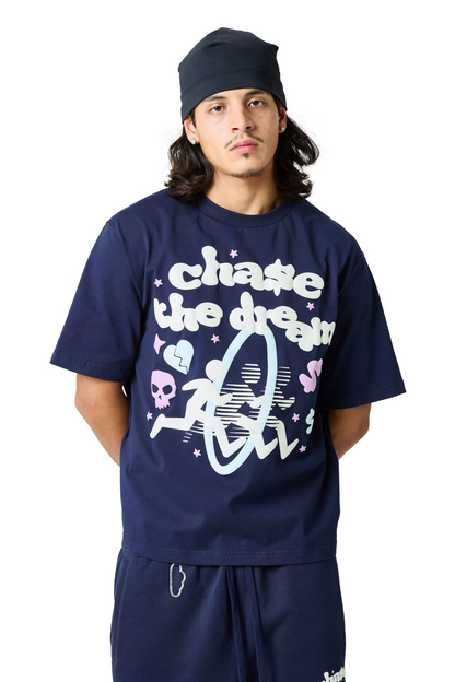 chase the dream tee- ebony blue