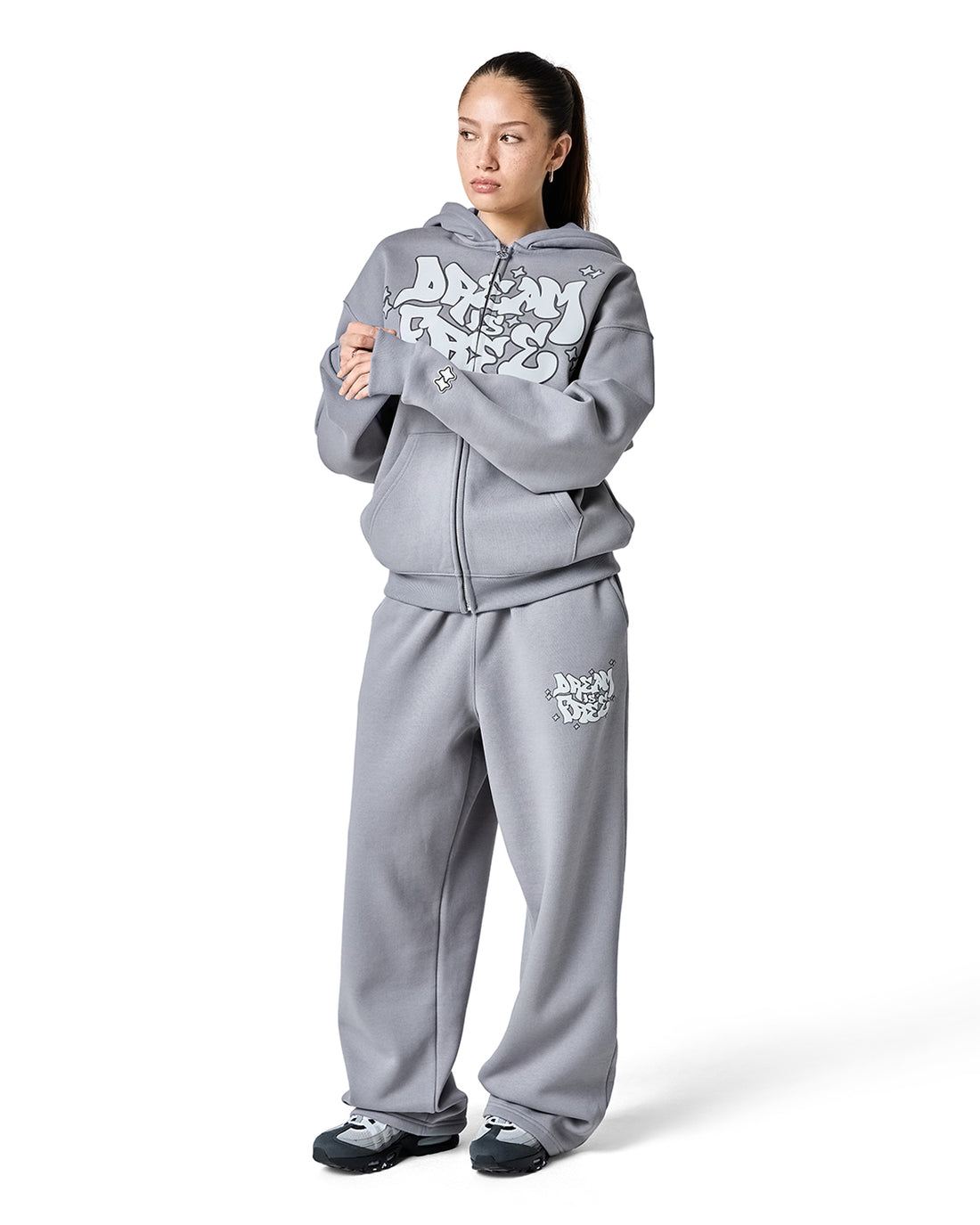 Dream Wave Full Zip Hood - Moon Grey
