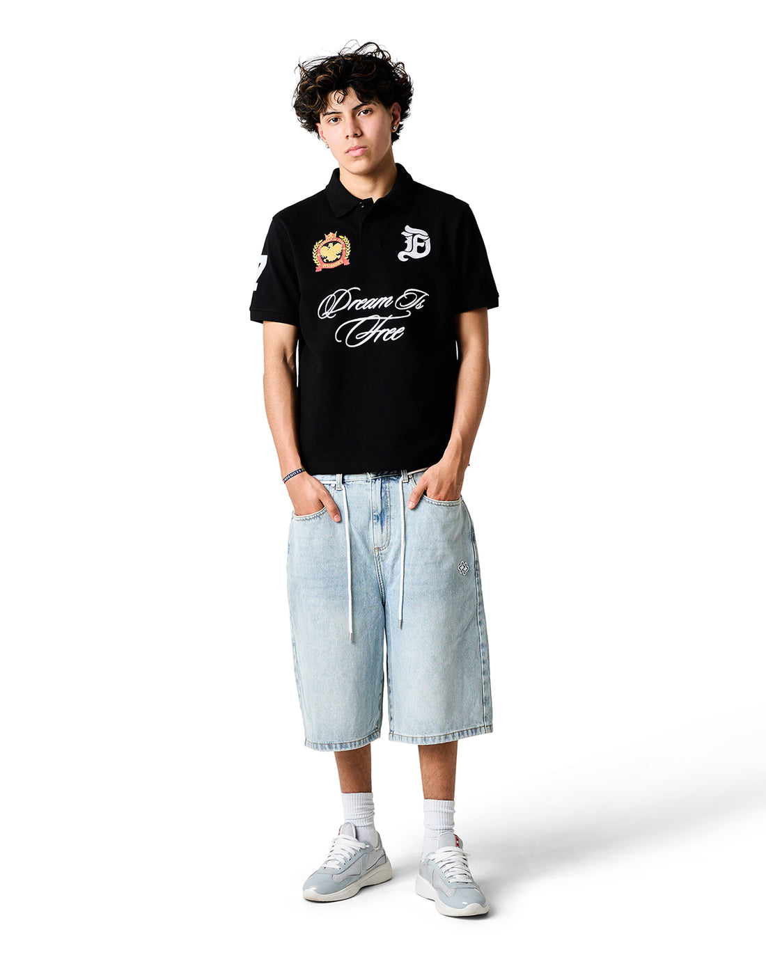 Script Polo Shirt - Black