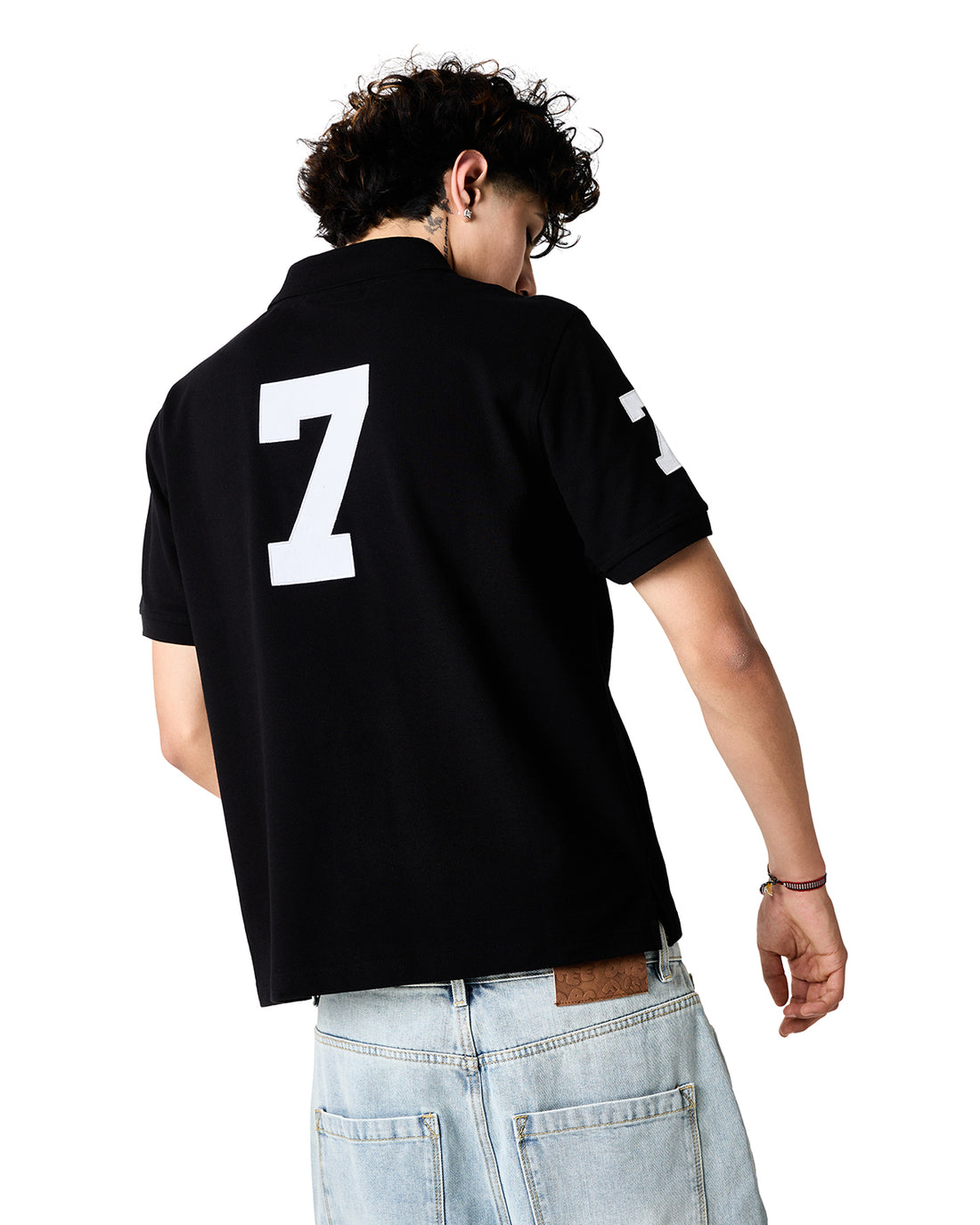 Script Polo Shirt - Black