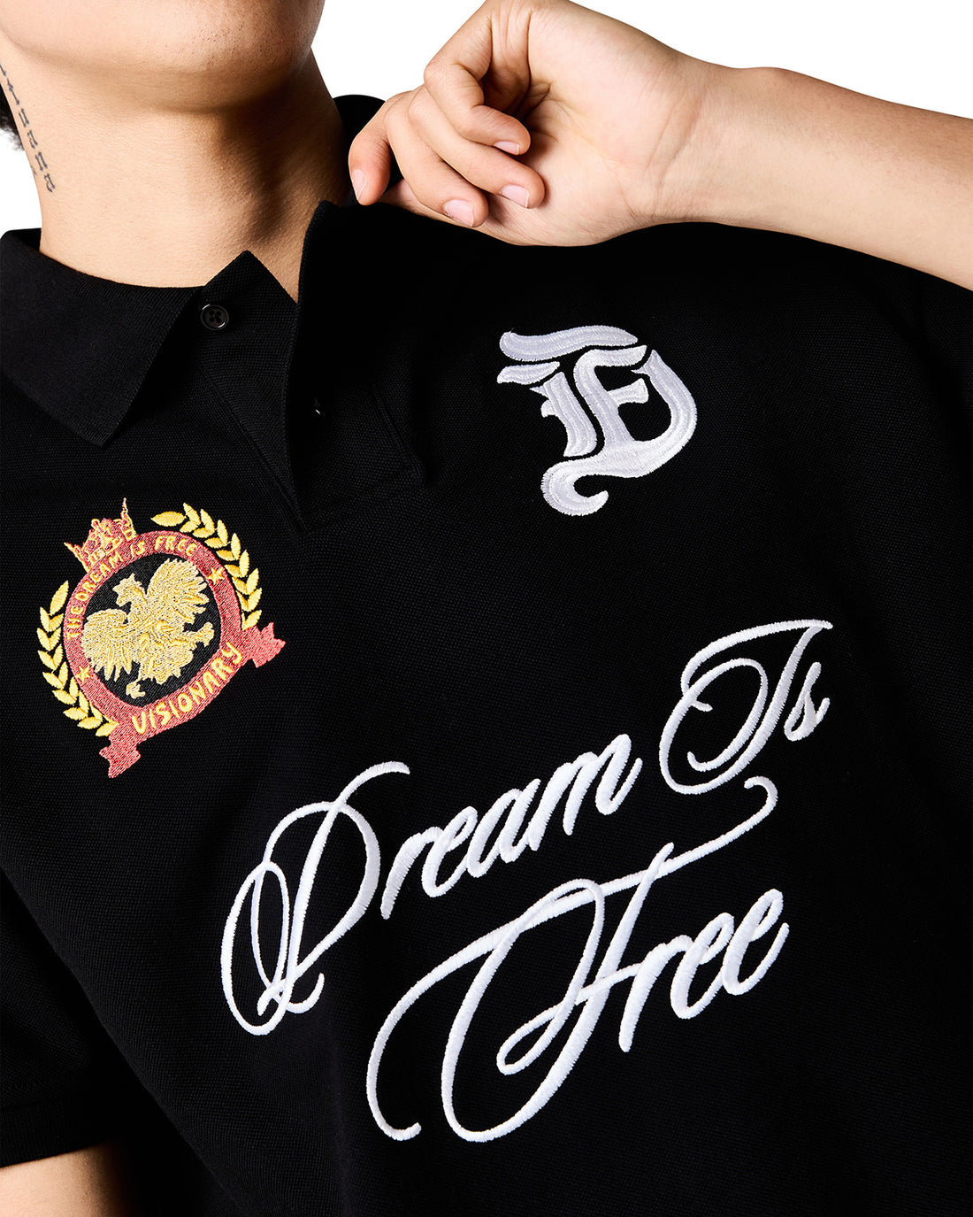 Script Polo Shirt - Black