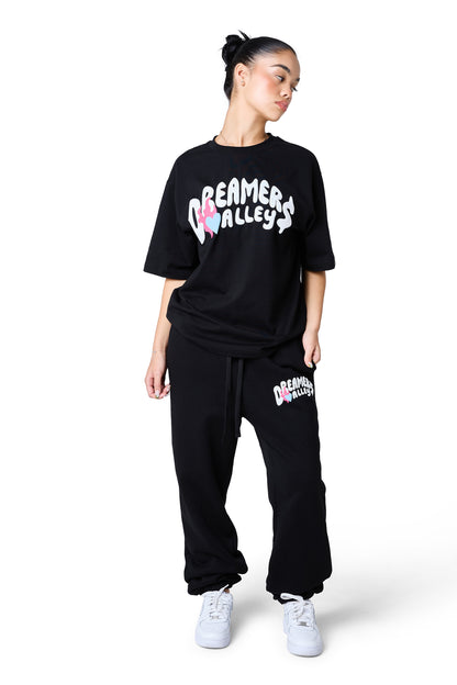 dreamers valley tee- black