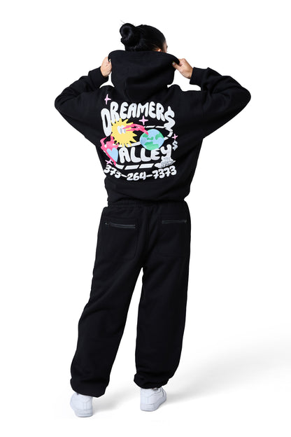 dreamers valley hood - black