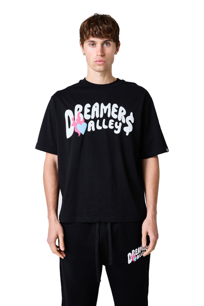 dreamers valley tee- black