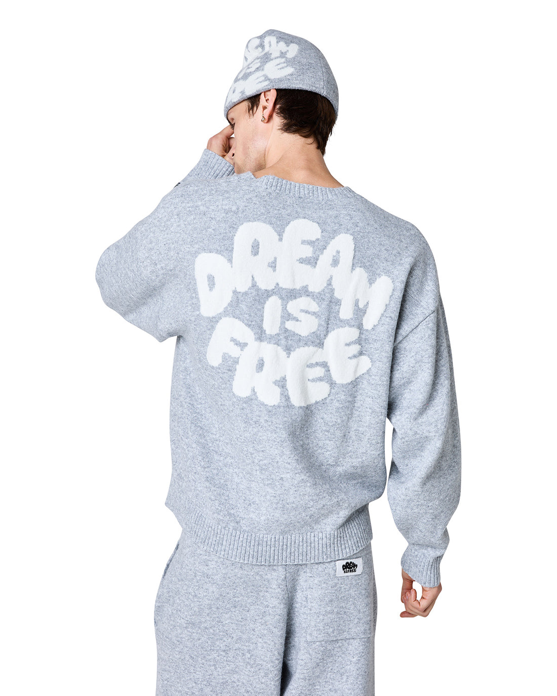 Brushed Knit Jumper - Grey Marl