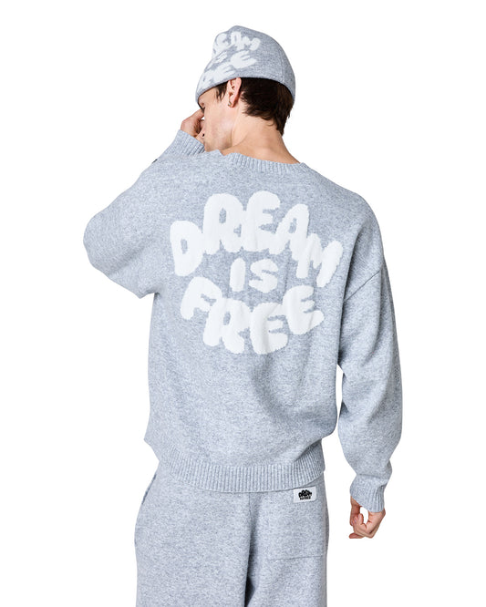 Brushed Knit Jumper - Grey Marl