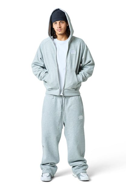 lucid full zip hood - grey marl