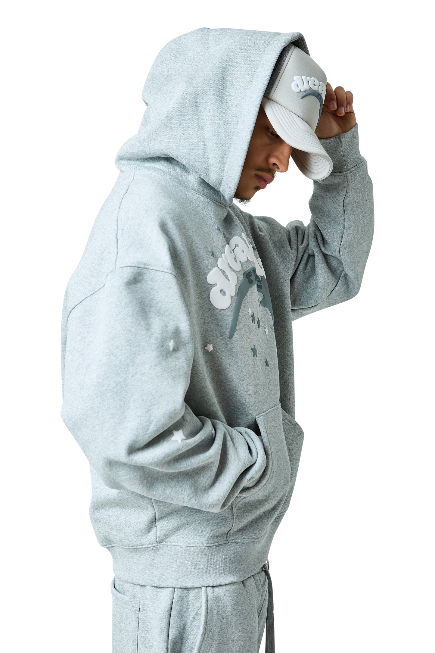 shooter hood - grey marl