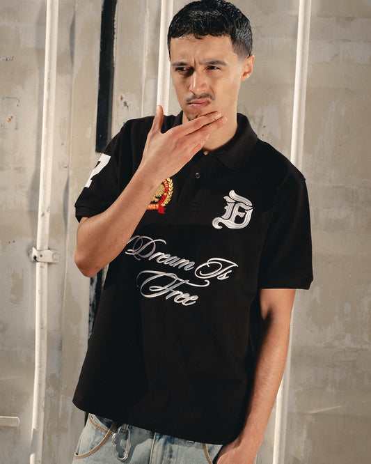 Script Polo Shirt - Black