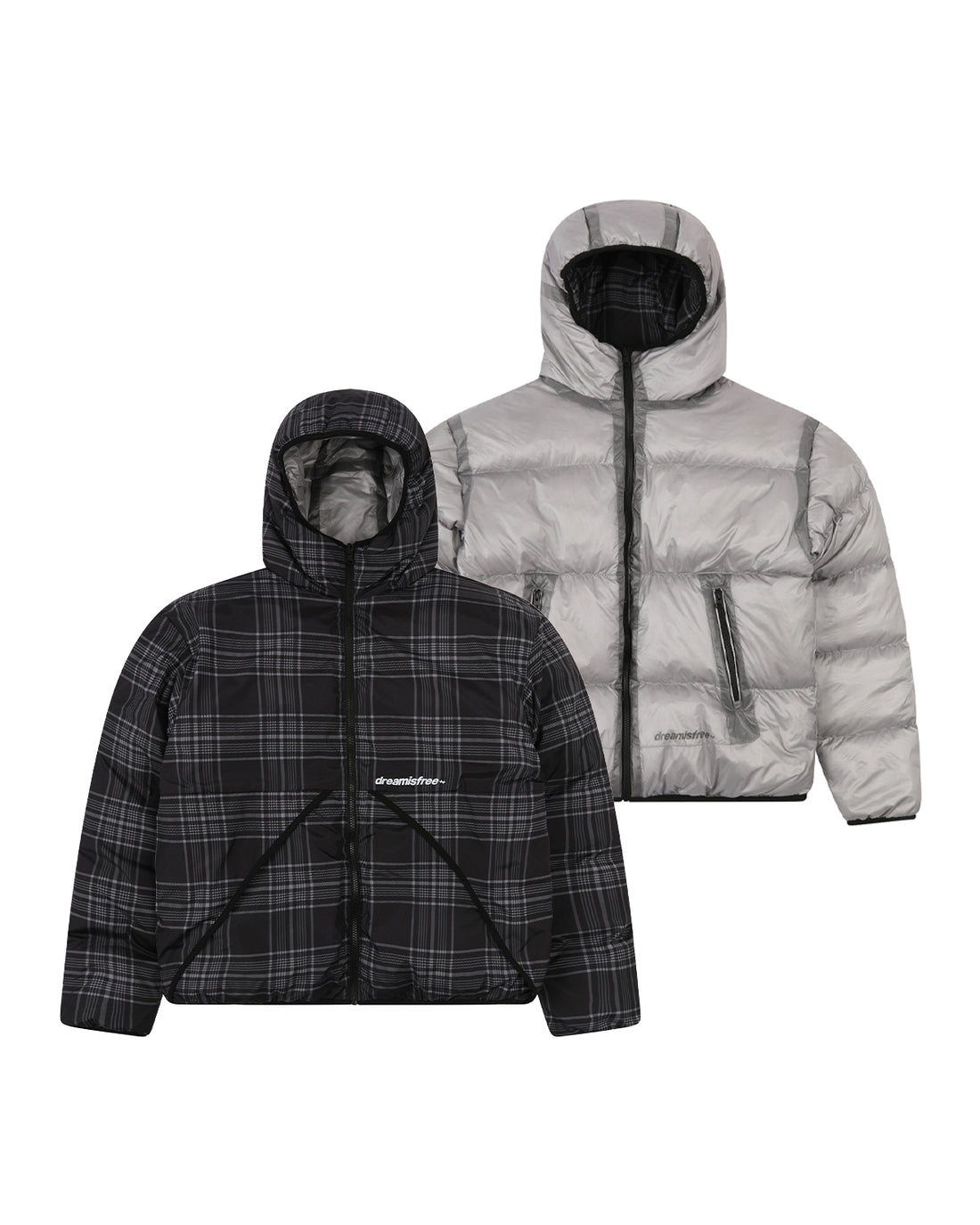 Reversible Block Jacket - Black