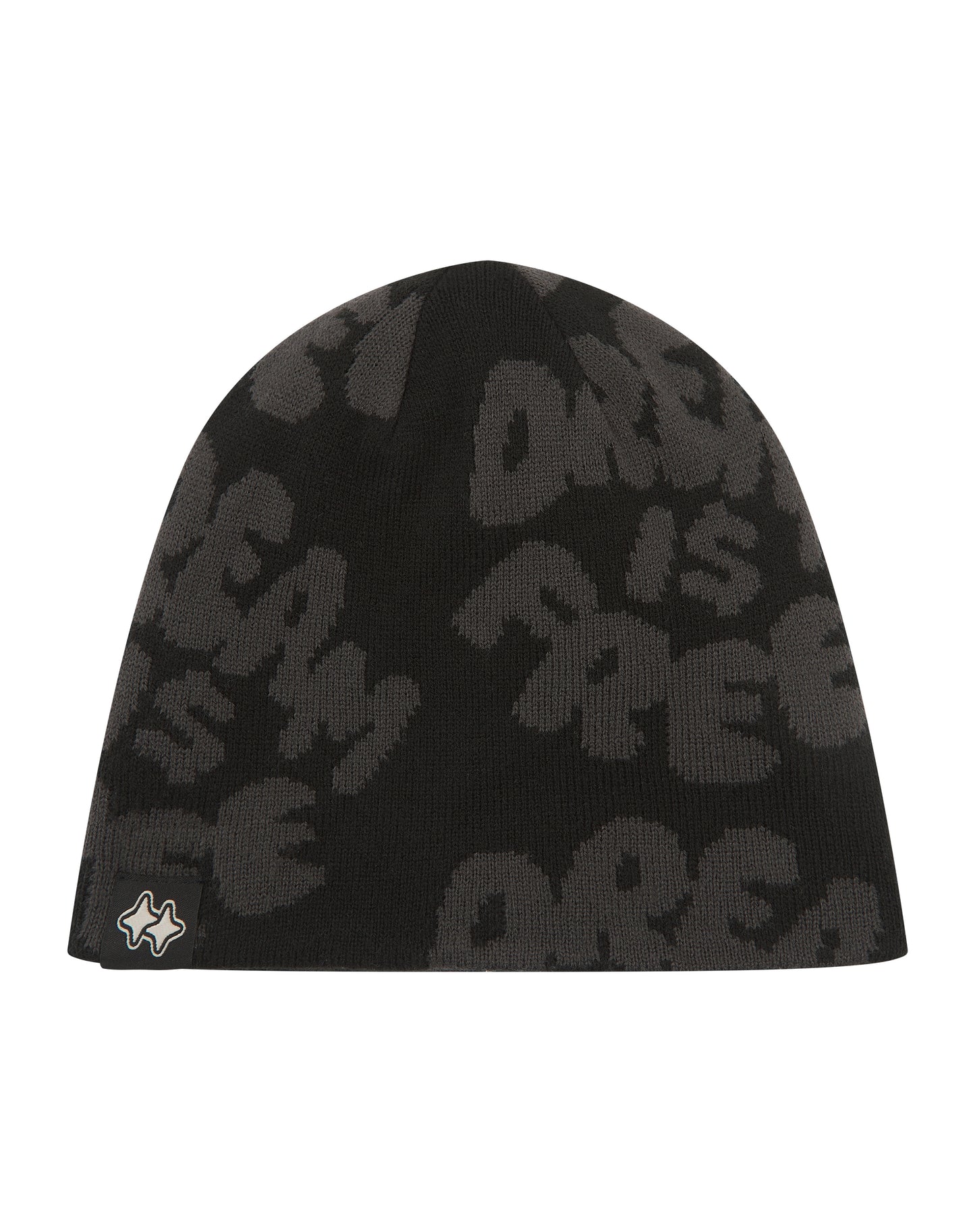 bubble reversible beanie - black