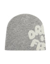 Fluffy Knitted Beanie - Grey Marl