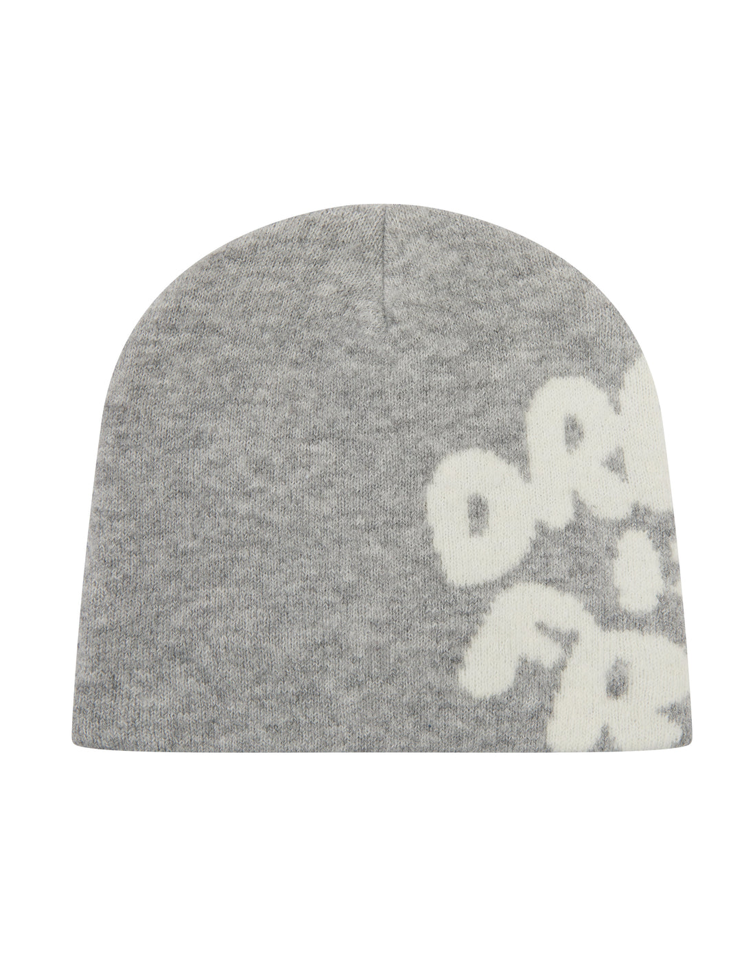 Fluffy Knitted Beanie - Grey Marl