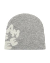 Fluffy Knitted Beanie - Grey Marl