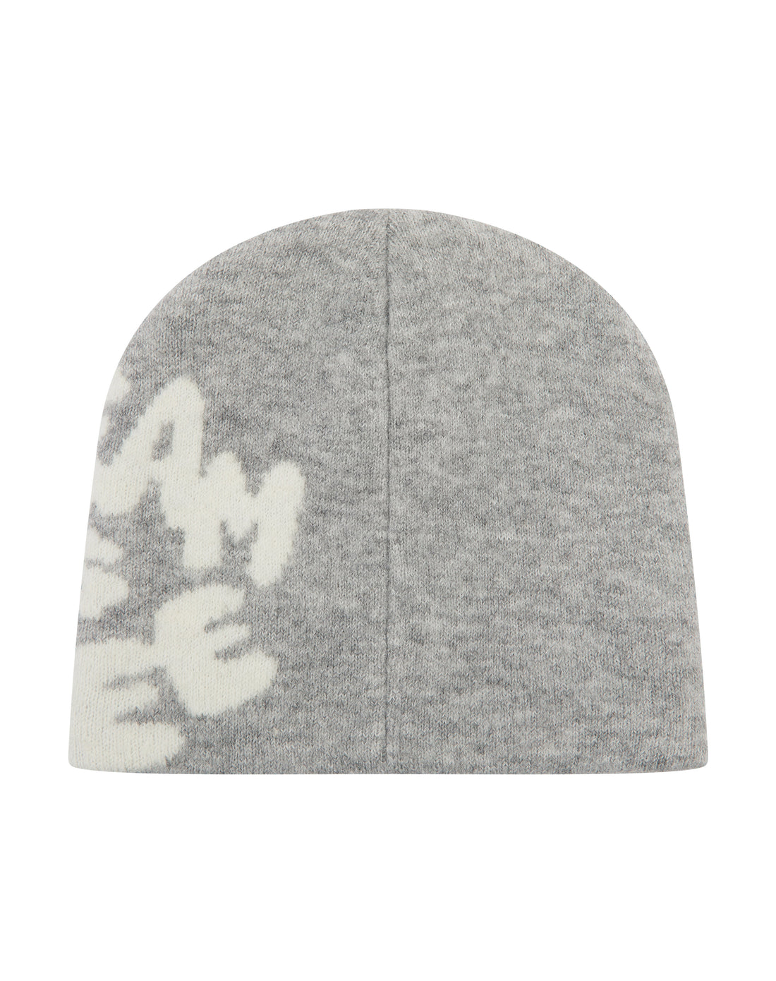 Fluffy Knitted Beanie - Grey Marl