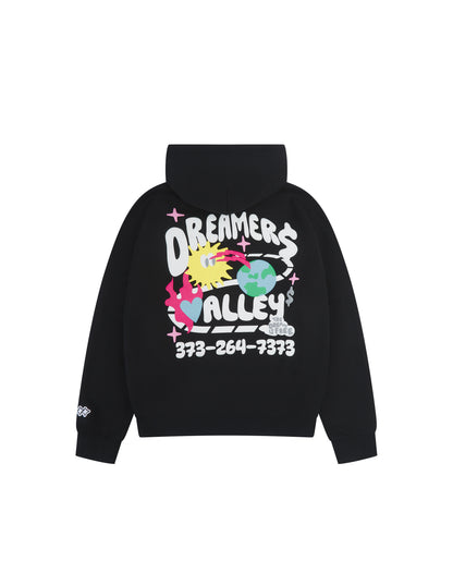 dreamers valley hood - black