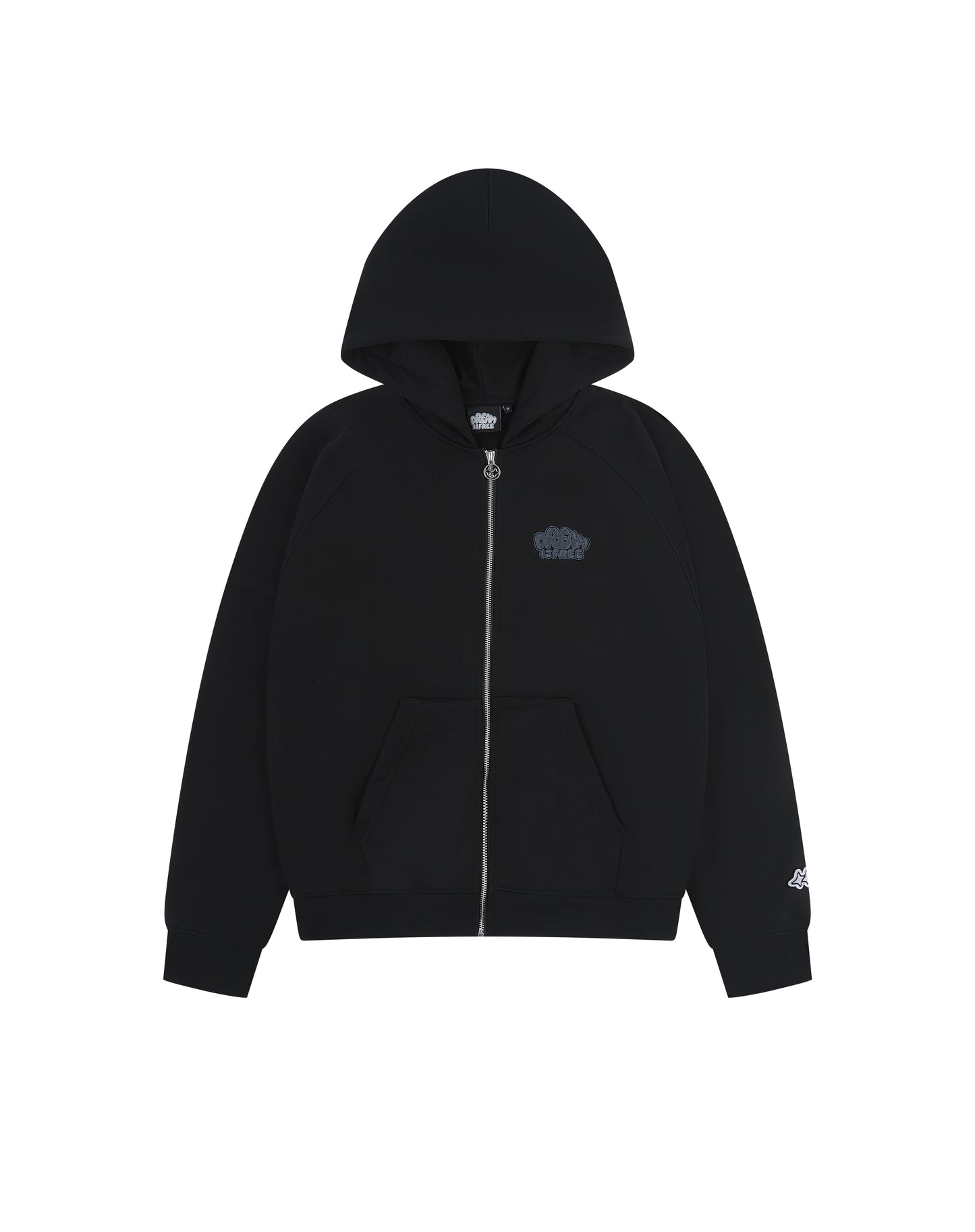 lucid full zip hood - black