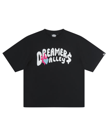 dreamers valley tee- black