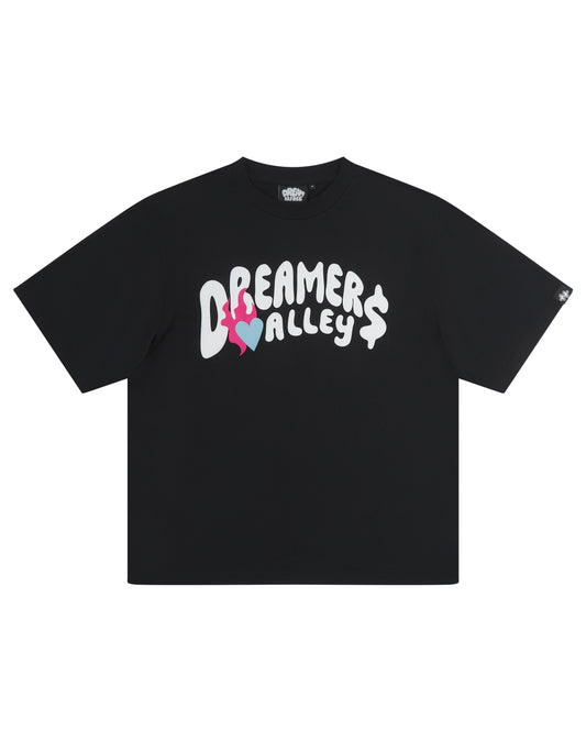 dreamers valley tee- black